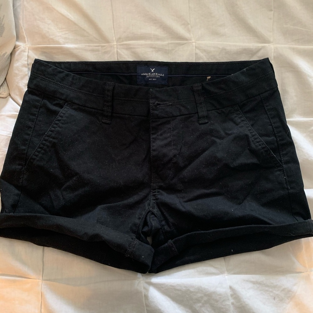 Black midi American Eagle shorts size 2